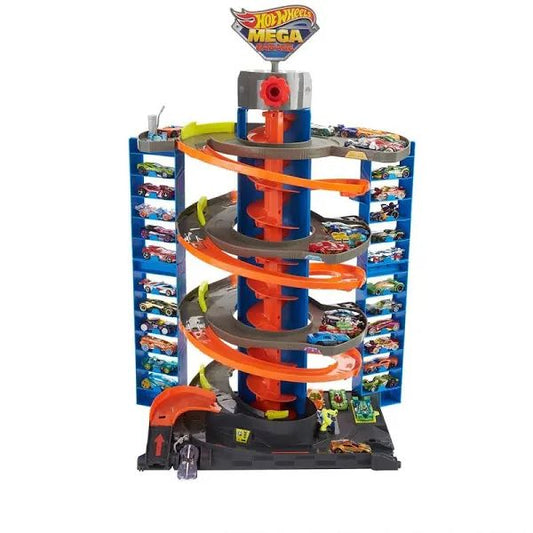 Mega Garage Pista De Juguete Con Un Auto Ascensor Giratorio