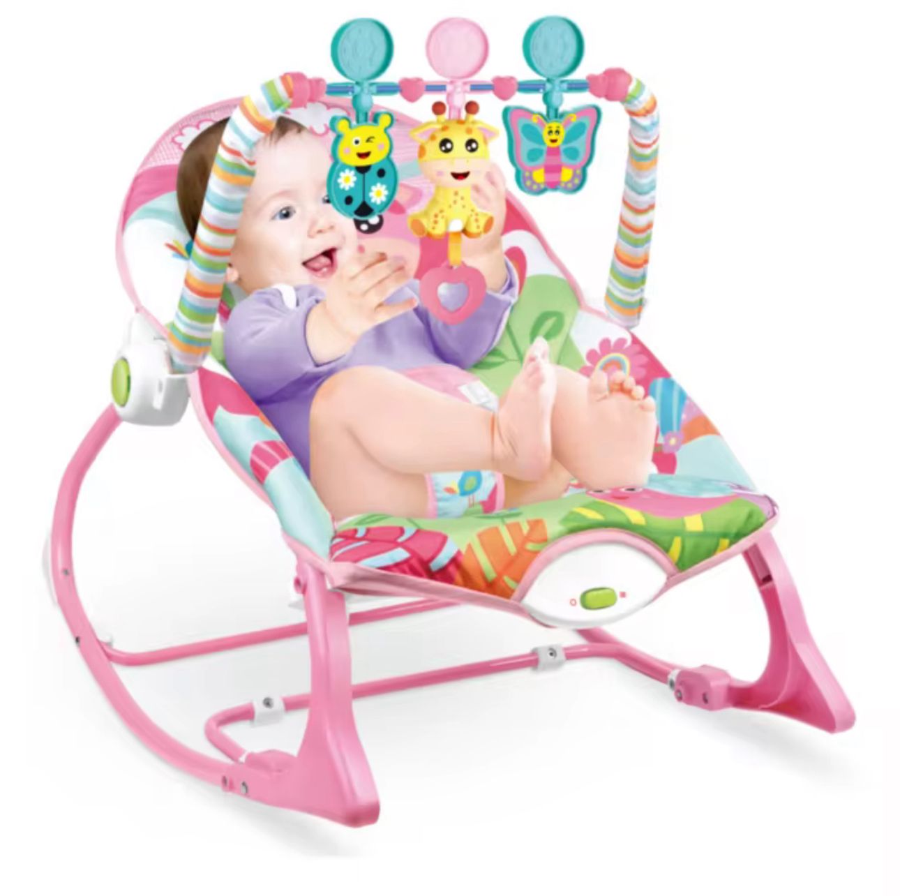 Mecedora Silla Musical 3 En 1 Para Bebés Y Niños Rosado