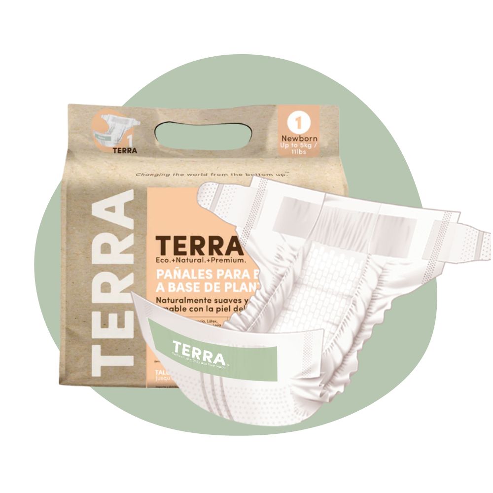 Pañales Terra eco Biodegradables  talla RN 24unid