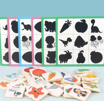 Juego Didáctico Conoce Figuras Y Sombras - Madera - Niños