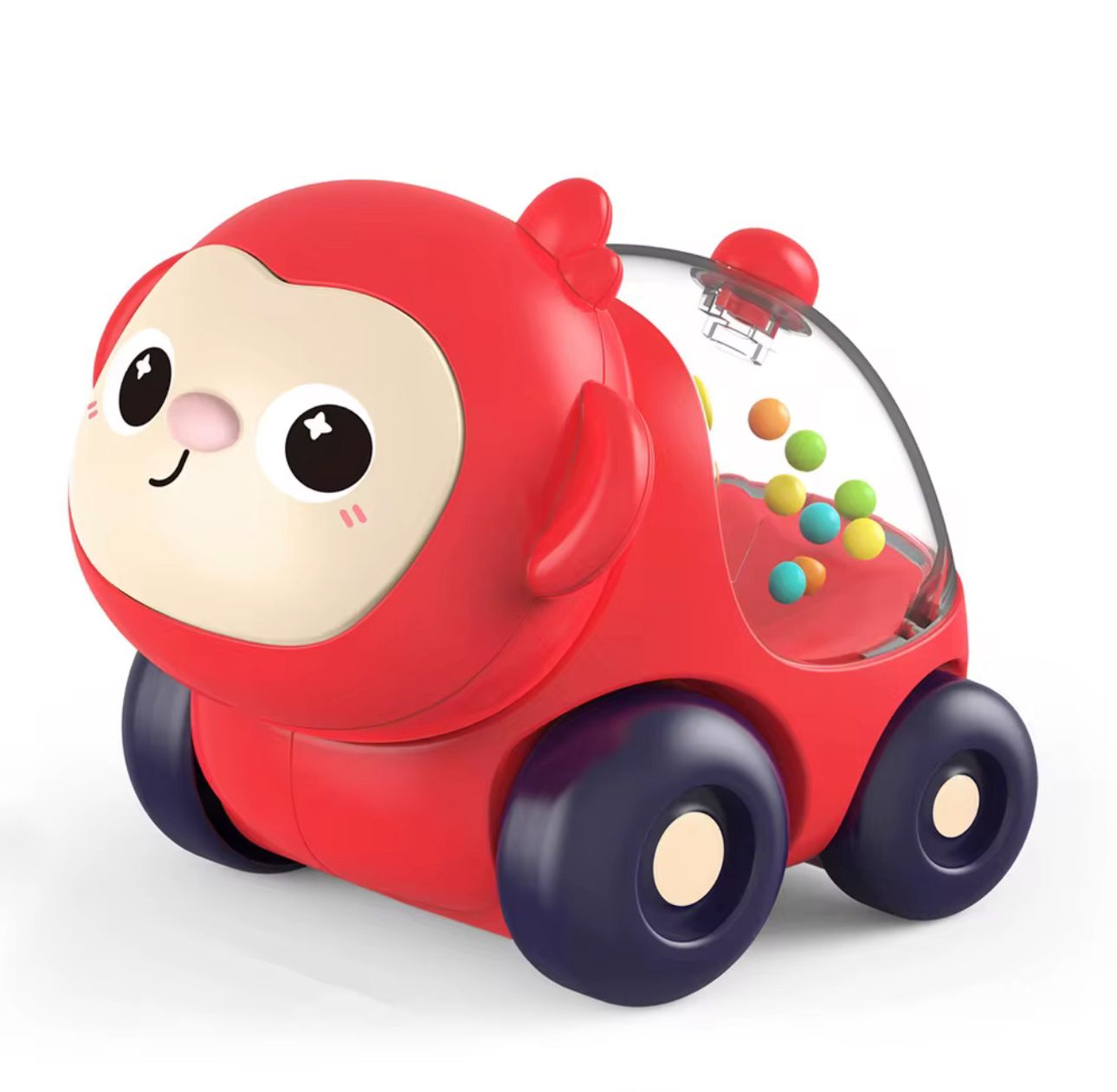 Set 4 Juguete Carritos De Animales Sonajeros Bebé