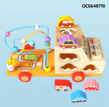 Camión Multifuncional Juego Didáctico Madera Bebe-niños