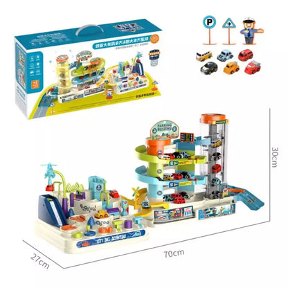 Juguete Ciudad Pista De Autos Y Estacionamiento Con Ascensor