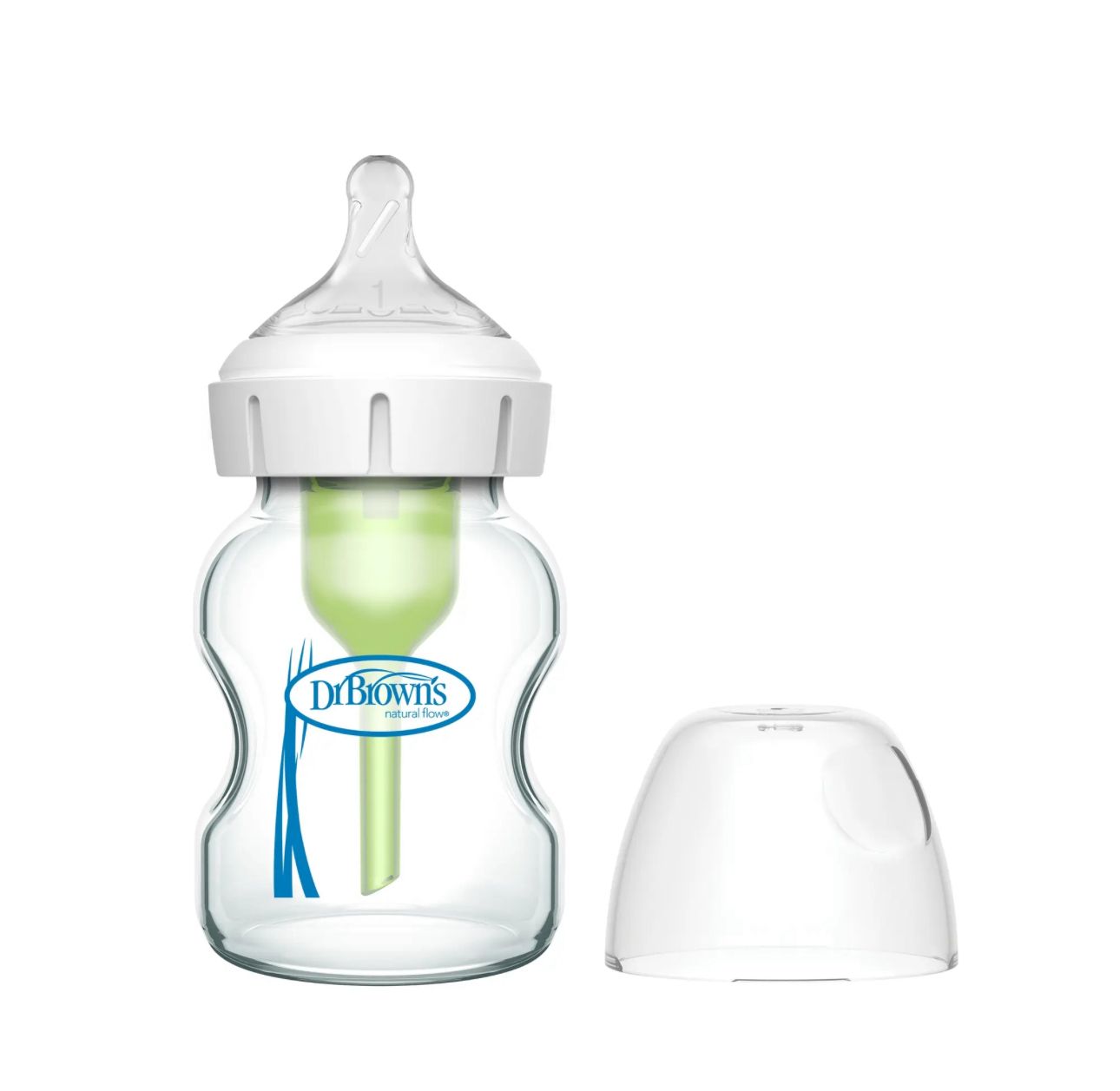Mamadera Boca ancha Options+ Vidrio 150ml Dr. Brown´