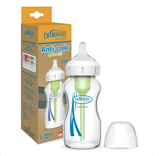 Mamadera Boca ancha Options+ Vidrio 270ml Dr. Brown´s