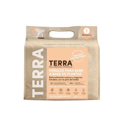 Pañales Terra eco Biodegradables  talla RN 24unid