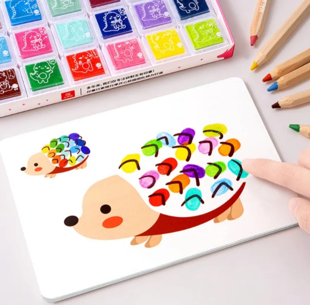 Juego Didáctico Pinta Dedos Para Niños
