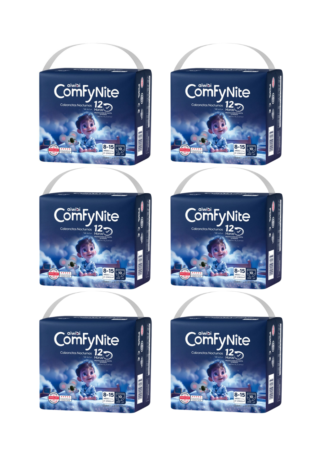 Pañales  Aiwibi Comfynite Pack X6 - talla G/XG